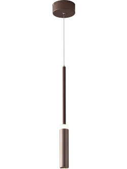Fan Europe Candle-S1 Κρεμαστό Φωτιστικό Οροφής Μονόφωτο LED με Φυσικό Λευκό Φως Καφέ