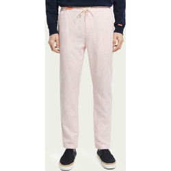 Scotch & Soda Ανδρικό Παντελόνι Λινό Κανονική Εφαρμογή Ροζ 165932-0615