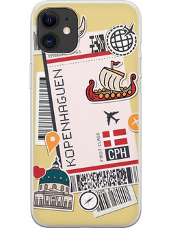 Θήκη Ticket To Kopenhaugen iPhone 11 Flexible TPU (Διάφανη Σιλικόνη)