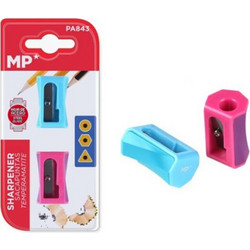 MP σετ πλαστικές ξύστρες PA843, 3.2cm, ροζ & μπλε, 2τμχ PA843