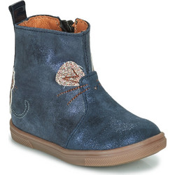 GBB Roudou Παιδικά Μποτάκια Μπλε Suede με Φερμουάρ AG214-12