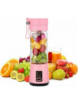 HM-03 Φορητό Μπλέντερ για Smoothie 380ml Ροζ