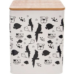 ORION sheet metal Box with wooden lid,Pets 3L, 14x16,5cm