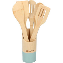 Alpina Σετ Εργαλεία Μαγειρικής 5 τεμαχίων από Bamboo, 30x7x7 cm Μέντα - Alpina Switzerland