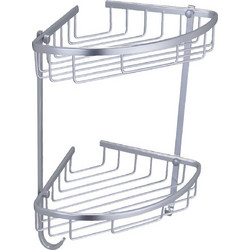 Διπλή Γωνιακή Σπογγοθήκη Αλουμινίου 380x225x70 mm ΑΣΗΜΙ Rainbow 05152.001