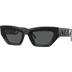 Versace VE4432U 5232/87 Γυναικεία Γυαλιά Ηλίου Cat Eye Κοκάλινα Μαύρα με Μαύρο Polarized Φακό