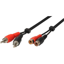 Heitech 09004021 Audio Cable 2x RCA male-2x RCA female 1.5m 4250040940217