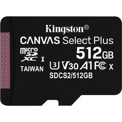 Kingston Canvas Select Plus microSDXC 512GB Class 10 U3 V30 UHS-I