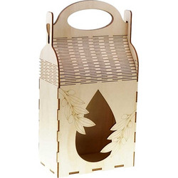 ΞΥΛΙΝΟ ΚΟΥΤΙ ΦΥΣΙΚΟ ΞΥΛΟ (πλάτος 14,5cm x βάθος 9cm x ύψος 26cm)