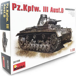 MiniArt Panzerkampfwagen 3 Ausf.D Συναρμολογούμενο Πλαστικό Μοντέλο Τανκ 1:35