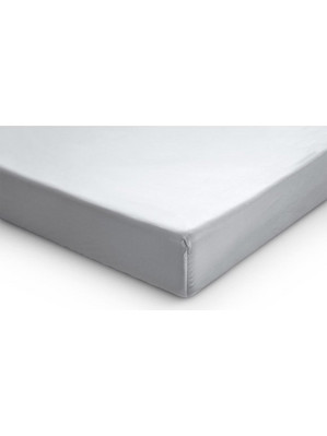 King Size Σεντόνι από Βαμβακερό Σατέν με Λάστιχο 180 x 200 cm Χρώματος Λευκό Primaviera Deluxe 8720105610011