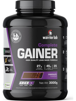 Warriorlab Complete Gainer Chocolate Πρωτεΐνη Ορού Γάλακτος Όγκου Χωρίς Γλουτένη 3kg