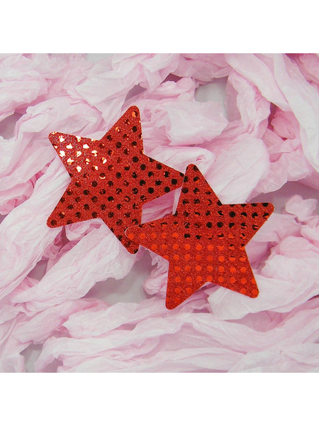 Red Pretty Star Sequin Nipple Covers