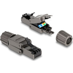 DELOCK βύσμα RJ45 CAT 8.1 STP 86514, tool-free, γκρι 86514