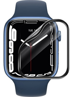 Tempered Glass Hoco A30 0.15mm 9H 3D Hot bending 41mm για iWatch Series7 Μαύρο