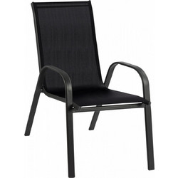 HomeMarkt Leon Πολυθρόνα Κήπου Μεταλλική Μαύρη HM5000.03