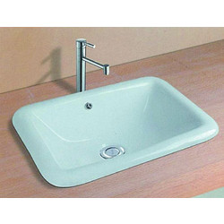 Gloria Lena Ένθετος Νιπτήρας Μπάνιου Πορσελάνης 55x39.5x27cm Λευκός 27-1201