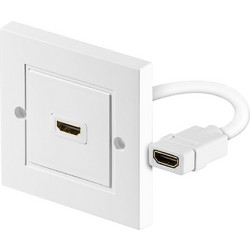 GOOBAY πρίζα τοίχου HDMI 51722, gold-plated, 4K, λευκή