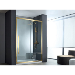 Devon Noxx Slider 1 Σταθερό+1 Συρόμενο Φύλλο 162-165 εκ. Gold Brushed PVD SLN160C-211+2τεμ.Ν3/200-211