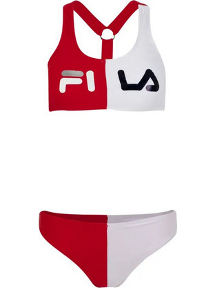 Fila Bikini Set Μπουστάκι Λευκό Κόκκινο SS22SPW152-641