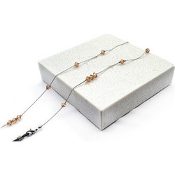 Αλυσίδα γυαλιών-μάσκας SWAROVSKI 14 Πέτρες Μπεζ