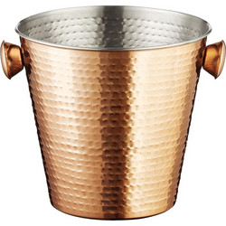 Σαμπανιέρα INOX σε χρώμα χαλκού copper σφυρήλατη φ23 5xΥ21 5cm Leone c425703