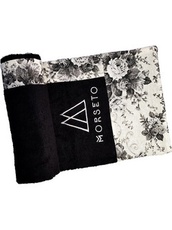 Morseto Luxury Floral Πετσέτα Θαλάσσης Μαύρη 80x145cm