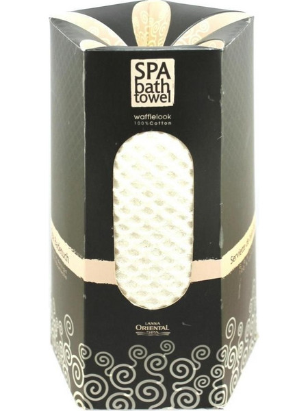 LANNA ORIENTAL Spa bath towel Wafflerlook Βαμβακερή μεγάλη πετσέτα για spa απόλαυση (1τεμάχιο 75X150 εκ)