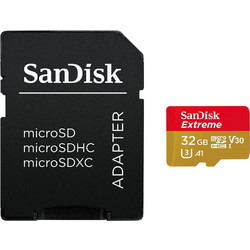 Sandisk Extreme microSDHC 32GB Class 10 U3 V30 UHS-I A1 100MB/s + Adapter (Action)