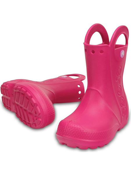 CROCS HANDLE IT RAIN BOOTS KIDS CANDY PINK (12803-6X0)