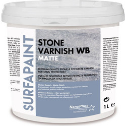 Nanophos Surfapaint Stone Varnish WB Βερνίκι Πέτρας Ματ 1lt