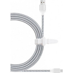 QIHANG Braided USB 2.0 to micro USB Cable Λευκό 3m (C21)