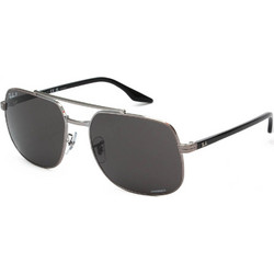 Ray-Ban RB3699 004/K8 Ανδρικά Γυαλιά Ηλίου Aviator Μεταλλικά Ασημί με Μαύρο Polarized Φακό