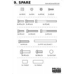 Original Prusa MK3S+ Fasteners (spare bag)