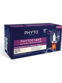 Phyto Phytocyane Anti-Hair Loss Treatment Progressive Hair Αμπούλες κατά της Τριχόπτωσης 12x5ml