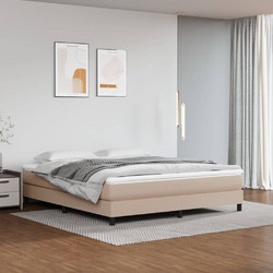 vidaXL Κρεβάτι Boxspring με Στρώμα από Συνθετικό Δέρμα 3144272