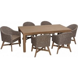 Avant Garde Garment Σετ Τραπεζαρία Κήπου Rattan 7τμχ