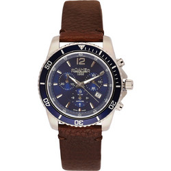 Roamer Ανδρικό Ρολόι Χρονογράφος με Καφέ Δερμάτινο Λουράκι R862837414502