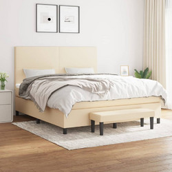 vidaXL Κρεβάτι Boxspring με Στρώμα Υφασμάτινο 3136458