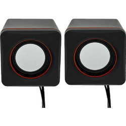 Leerfei D-02L Ηχεία Υπολογιστή 2.0 6W Black Red