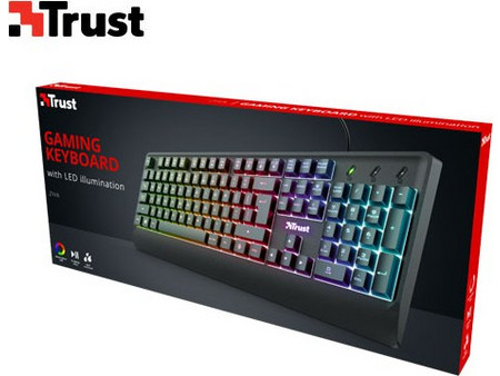 Trust Ziva 24102 Gaming Πληκτρολόγιο RGB Black