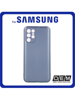 Θήκη Πλάτης - Back Cover, Silicone Σιλικόνη TPU Metallic Light Blue For Samsung S22 Ultra