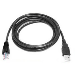 USB A 2.0 Male To Ethernet RJ50 Male 1.5m Black Barcode Scanner Cable Delock 90598