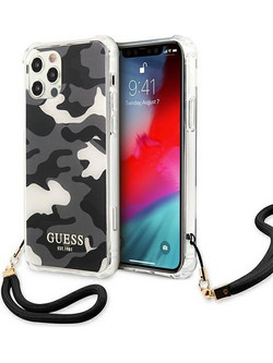 Guess Camo Collection Θήκη iPhone 12 Pro Max Black GUHCP12LKSARBK