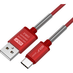 Golf Braided USB-A to USB-C 1m Red GC-40T-RD
