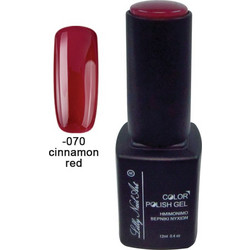 Lilly Nail Art Color Gel Cinnamon Red Ημιμόνιμο Βερνίκι Νυχιών 12ml