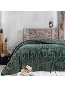 Rythmos Κουβερτοπάπλωμα Μονό 160x220 Croco Green