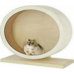 KERBL ΤΡΟΧΟΣ ΧΑΜΣΤΕΡ Ηamster wheel wood/kork O30cm,brown carton + sticker