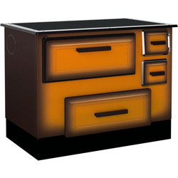 Alfa Plam Alfa 55 Termo Brown Ατσάλινη Ξυλόσομπα με Φούρνο 5kW