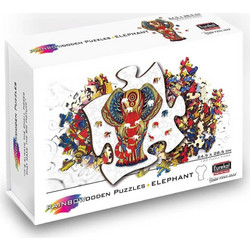 Puzzle Eureka 3D Puzzles Co. Rainbow Wooden Elephant 3D 120 Κομμάτια